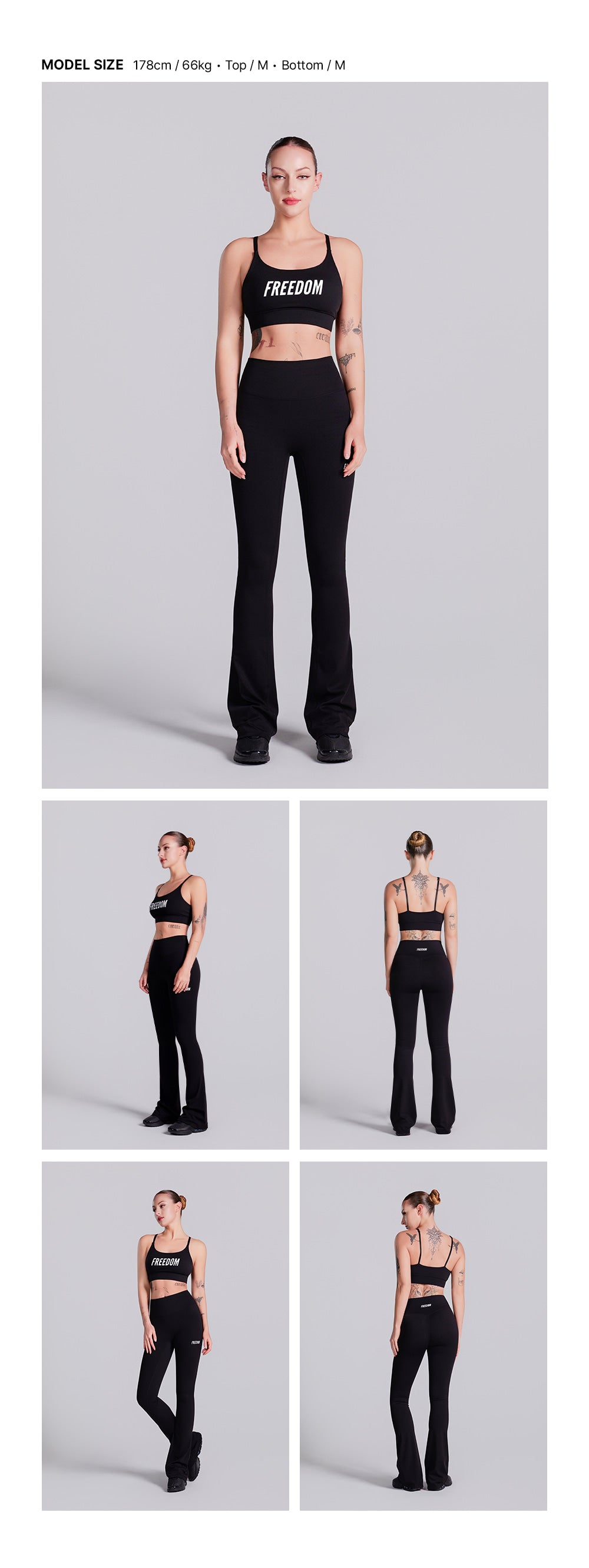 Essential Bootcut Long Leggings (Black)