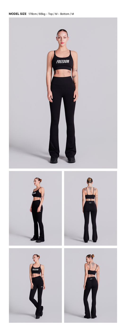 Essential Bootcut Long Leggings (Black)