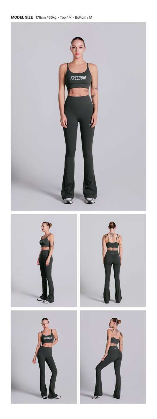 Essential Bootcut Long Leggings (Dark Gray)