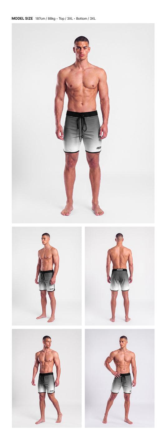 Freedom Boardshorts (Black/White)
