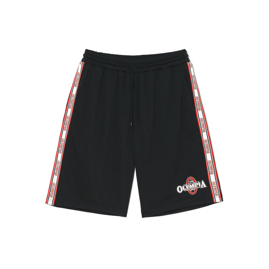 Olympia Lettering All Mesh Bermuda Shorts (Black)