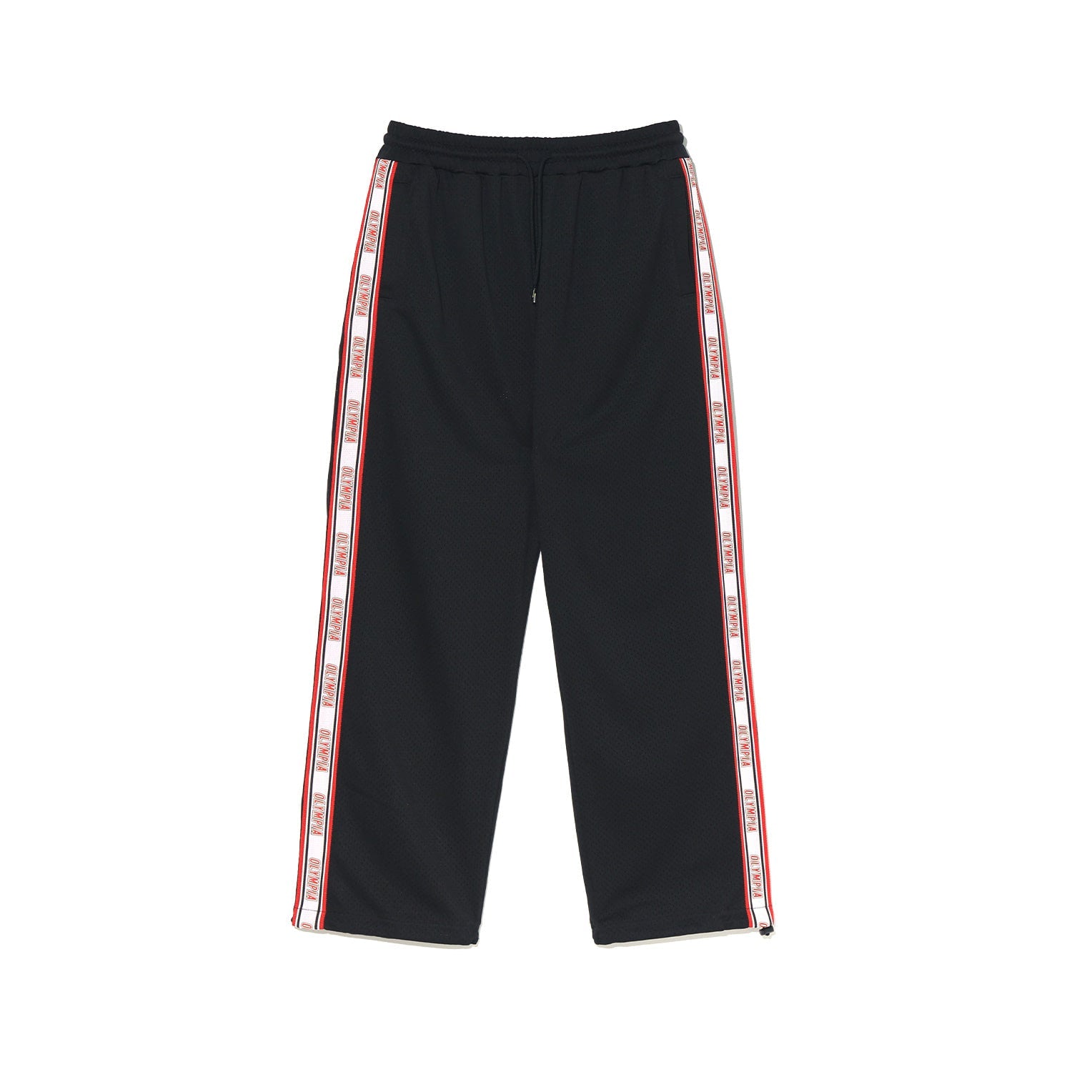 Olympia Lettering Entire Mesh Pants (Black)