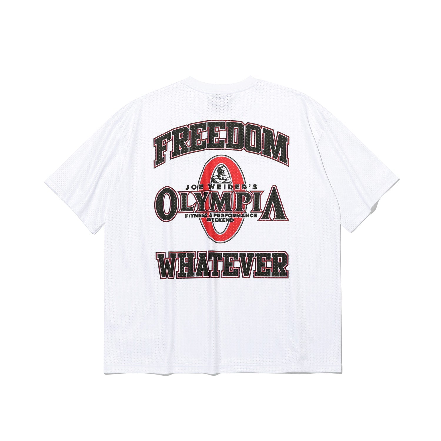 Olympia Small Logo All Mesh Short Sleeve T-Shirt (White)