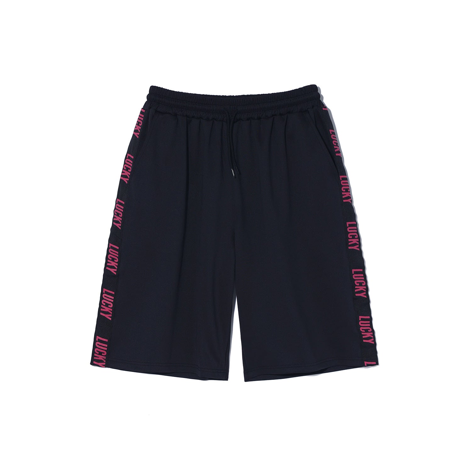 Lucky Lettering Bermuda Shorts (Black)
