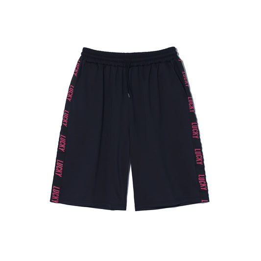 Lucky Lettering Bermuda Shorts (Black)