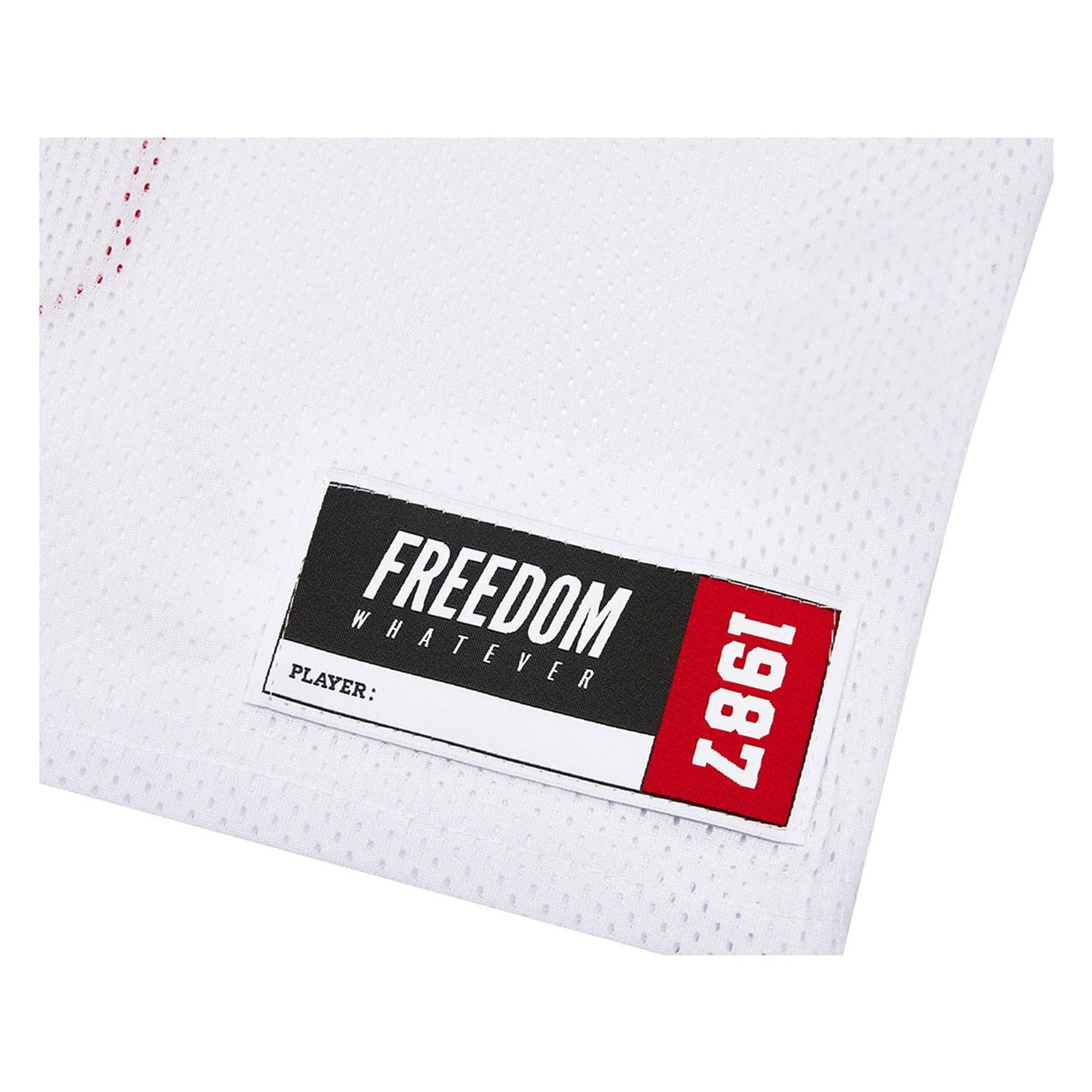 Women's Freedom Crop Rugby Jersey (White/Red)