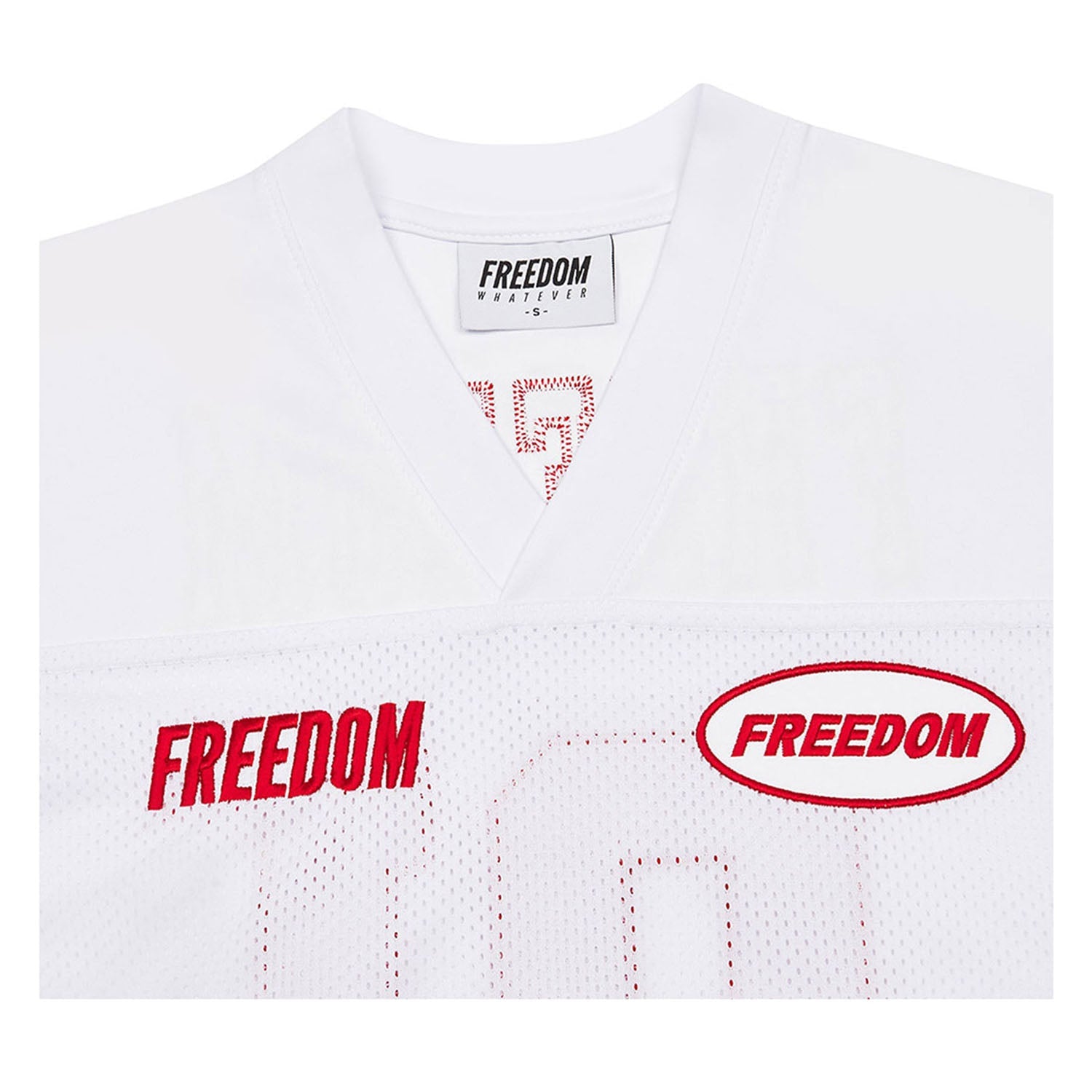 Women's Freedom Crop Rugby Jersey (White/Red)