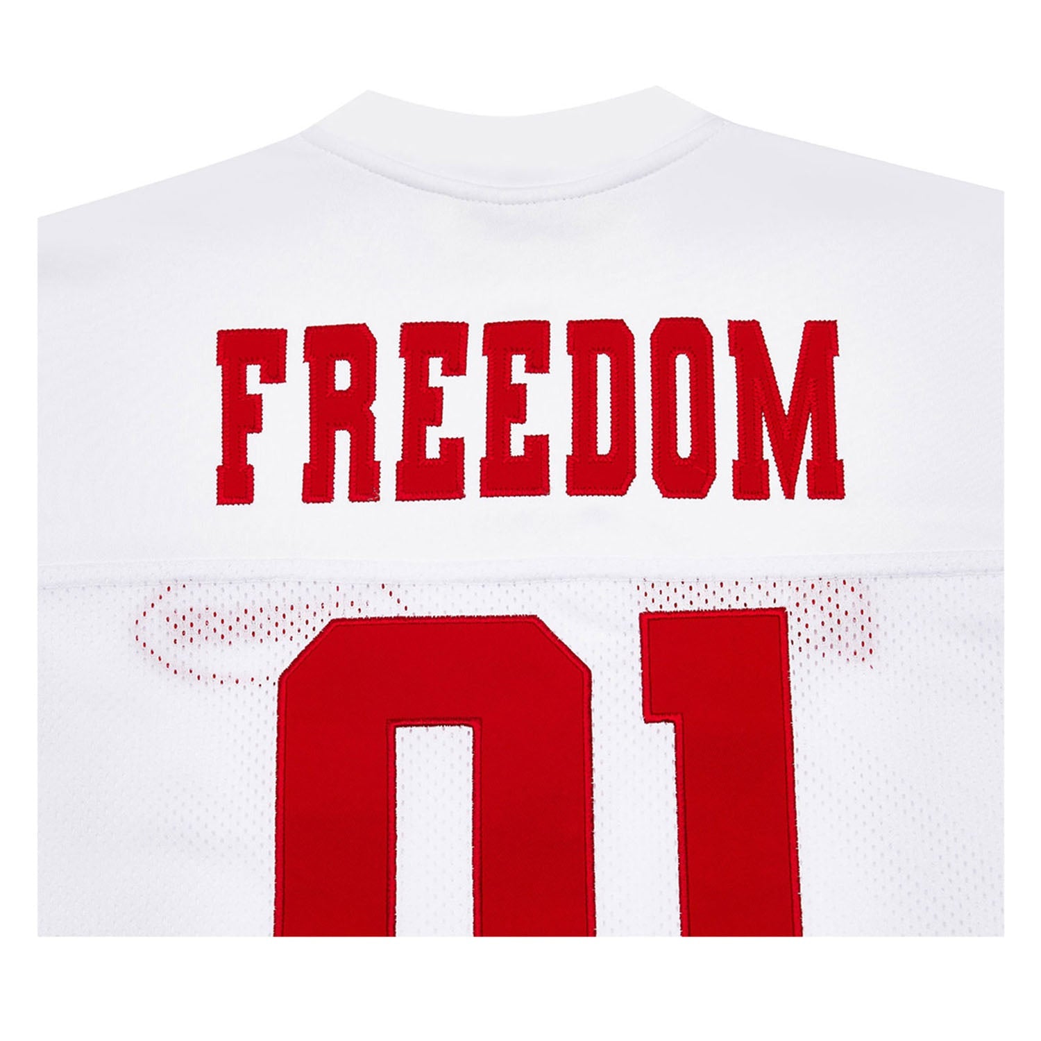 Women's Freedom Crop Rugby Jersey (White/Red)