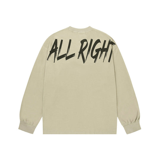 ALLRIGHT Back Printing Long Sleeve (Beige)