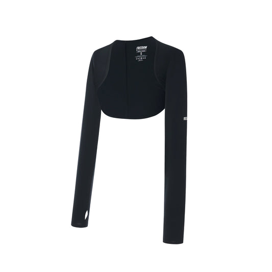 Modal Slim Long Sleeve Bolero (Black)