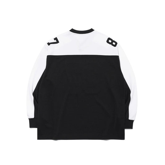 Long Sleeve Rugby Jersey (Black/White)