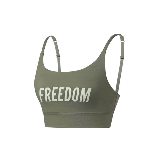Women's Freedom Big Logo Bra Top (Khaki)