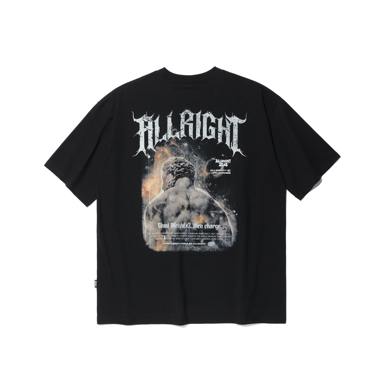 ALLRIGHT X 3 Oversized T-Shirt (Black)