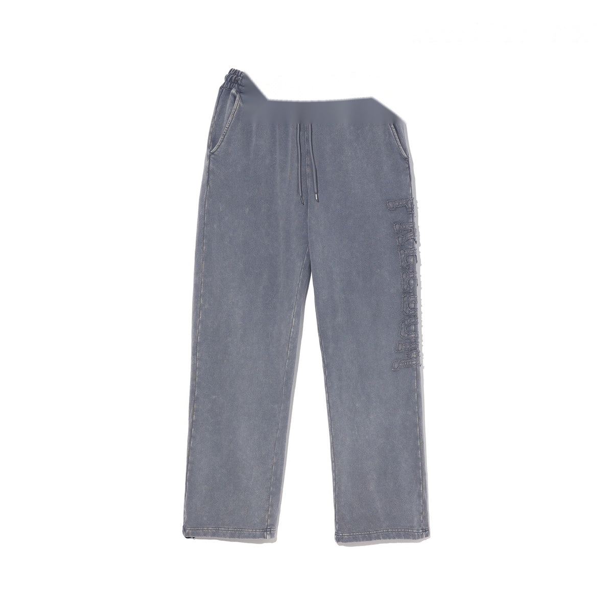 Damaged Applique Pigment Sweatpants (Charcoal)