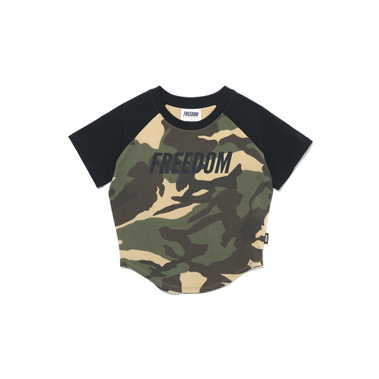Women's Logo Raglan T-shirt (Black Camo)