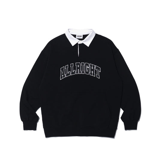 ALLRIGHT Rugby Collar Sweatshirts (Black)