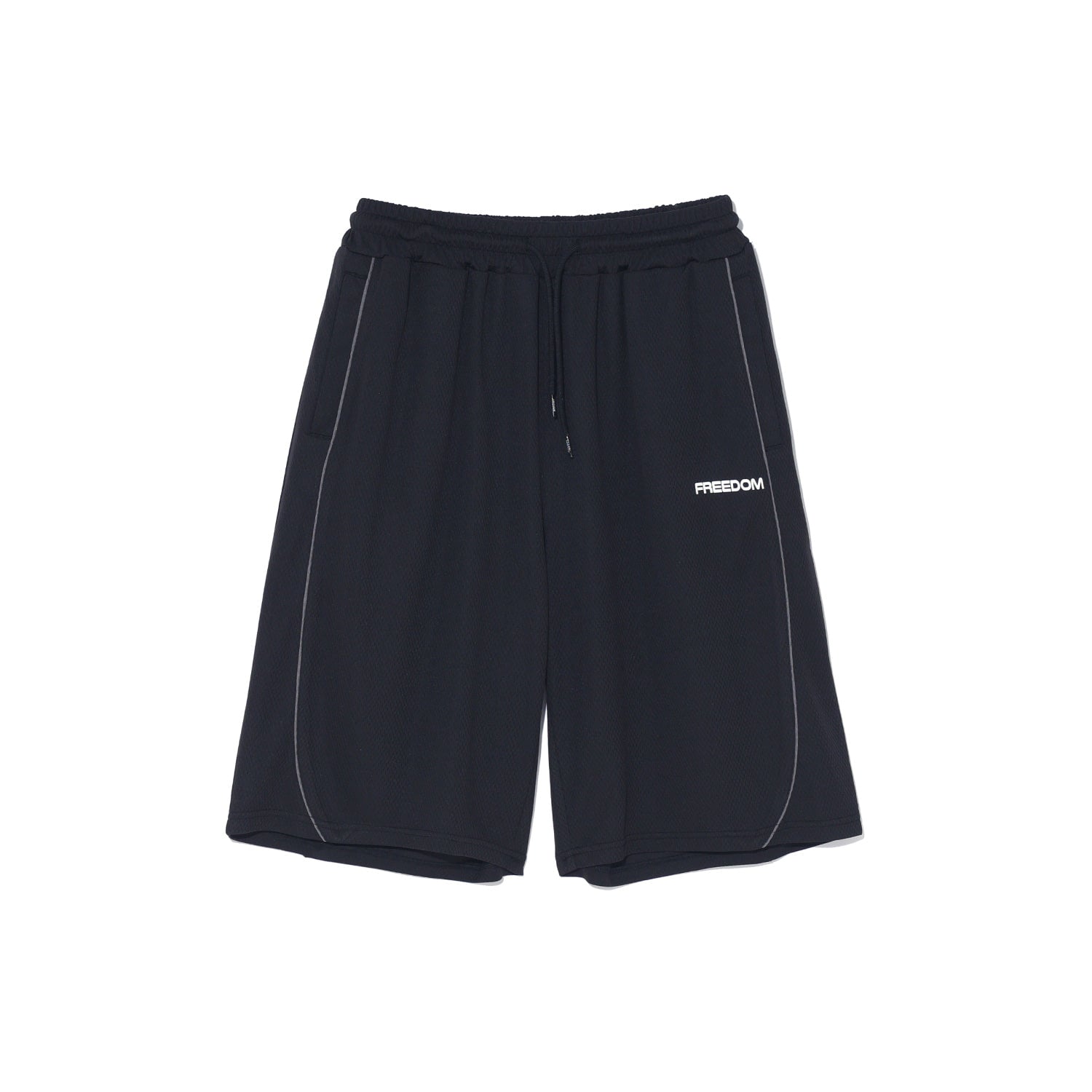 Air Mesh Split Bermuda Shorts (Black)