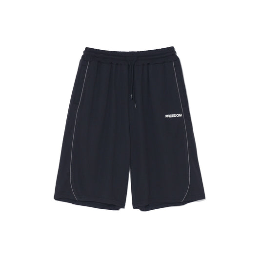 Air Mesh Split Bermuda Shorts (Black)