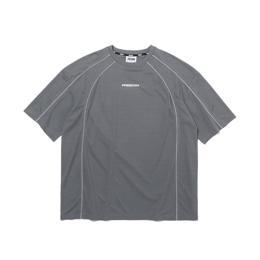 Air Mesh Split T-shirt (Dark Gray)