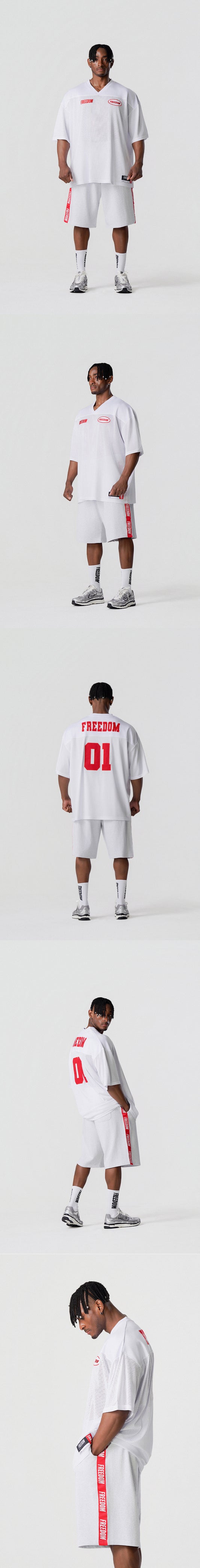 FREEDOM Mesh Rugby Jersey (White)