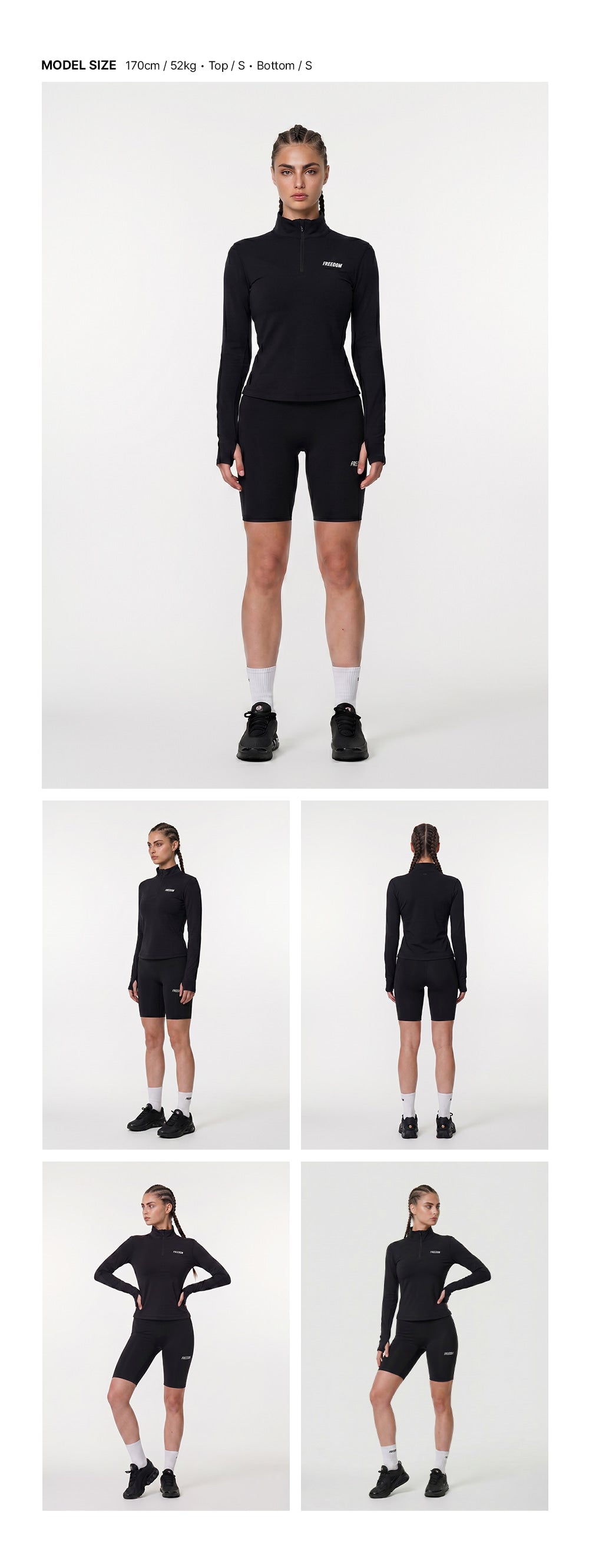 Essential Women Active Half-Zip (Black)