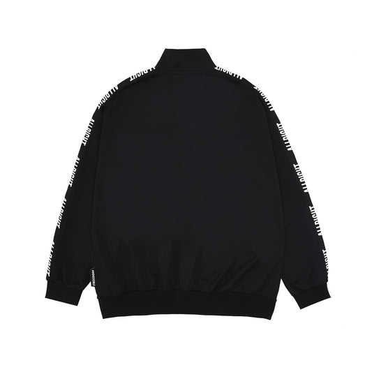 ALLRIGHT Lettering Jersey Jacket (Black/White)