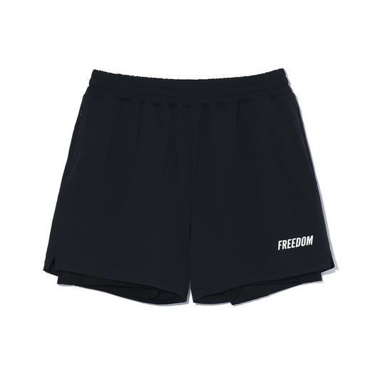 Essential Two-in-One Shorts (Black)