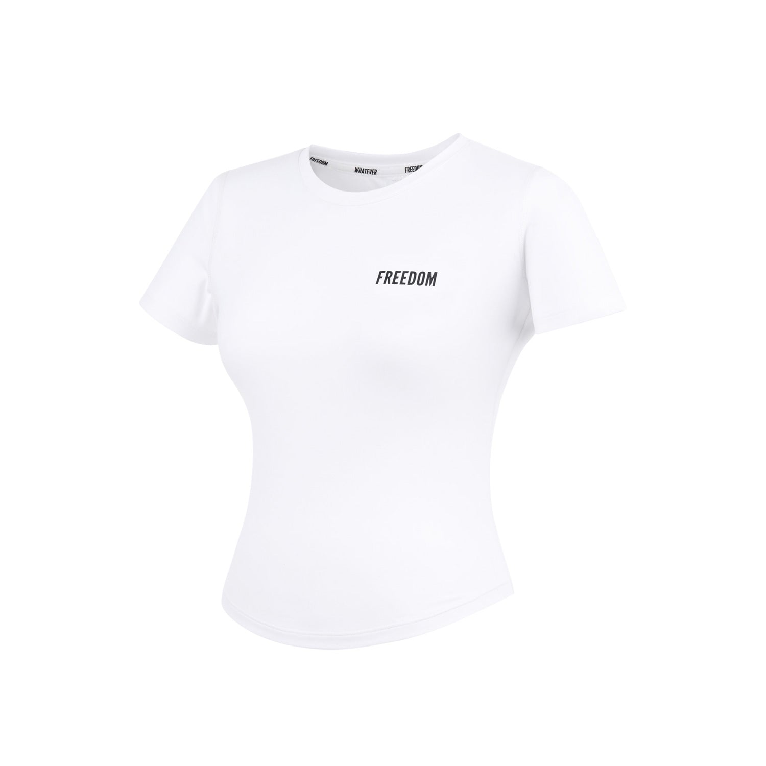 Essential Curved Crop Tee (White)