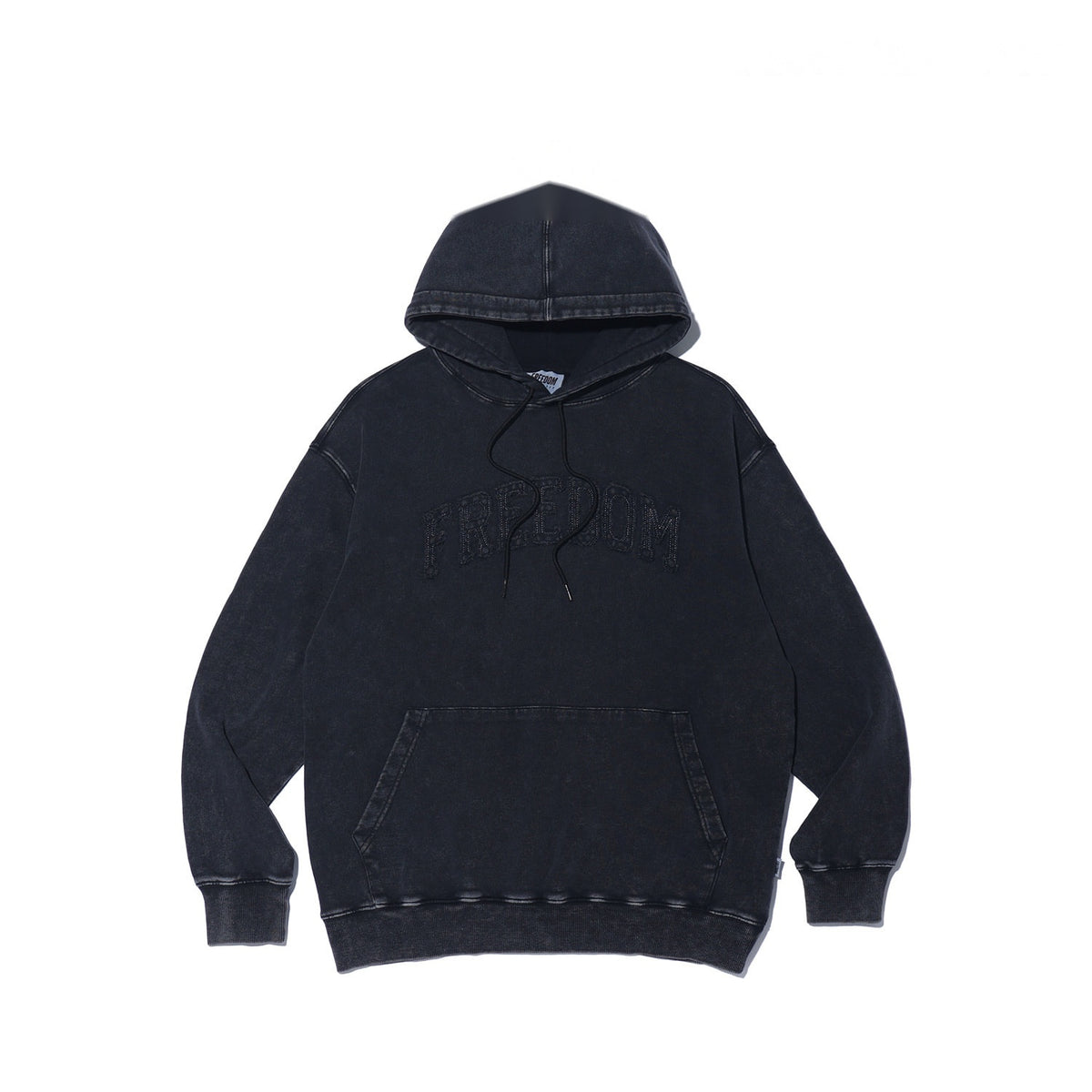 Damaged Applique Pigment Hood (Black)