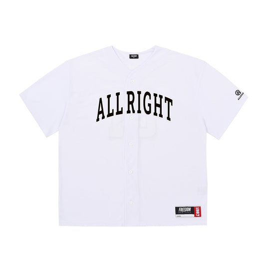 ALLRIGHT Baseball Jersey (White/Black)