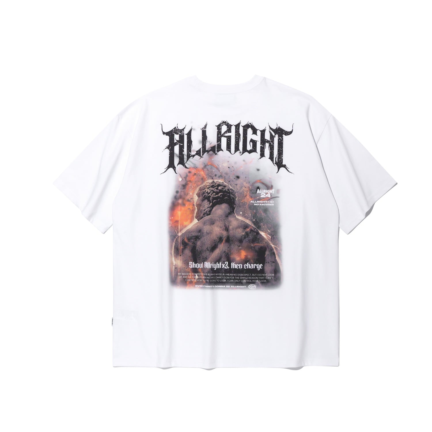 ALLRIGHT X 3 Oversized T-Shirt (White)