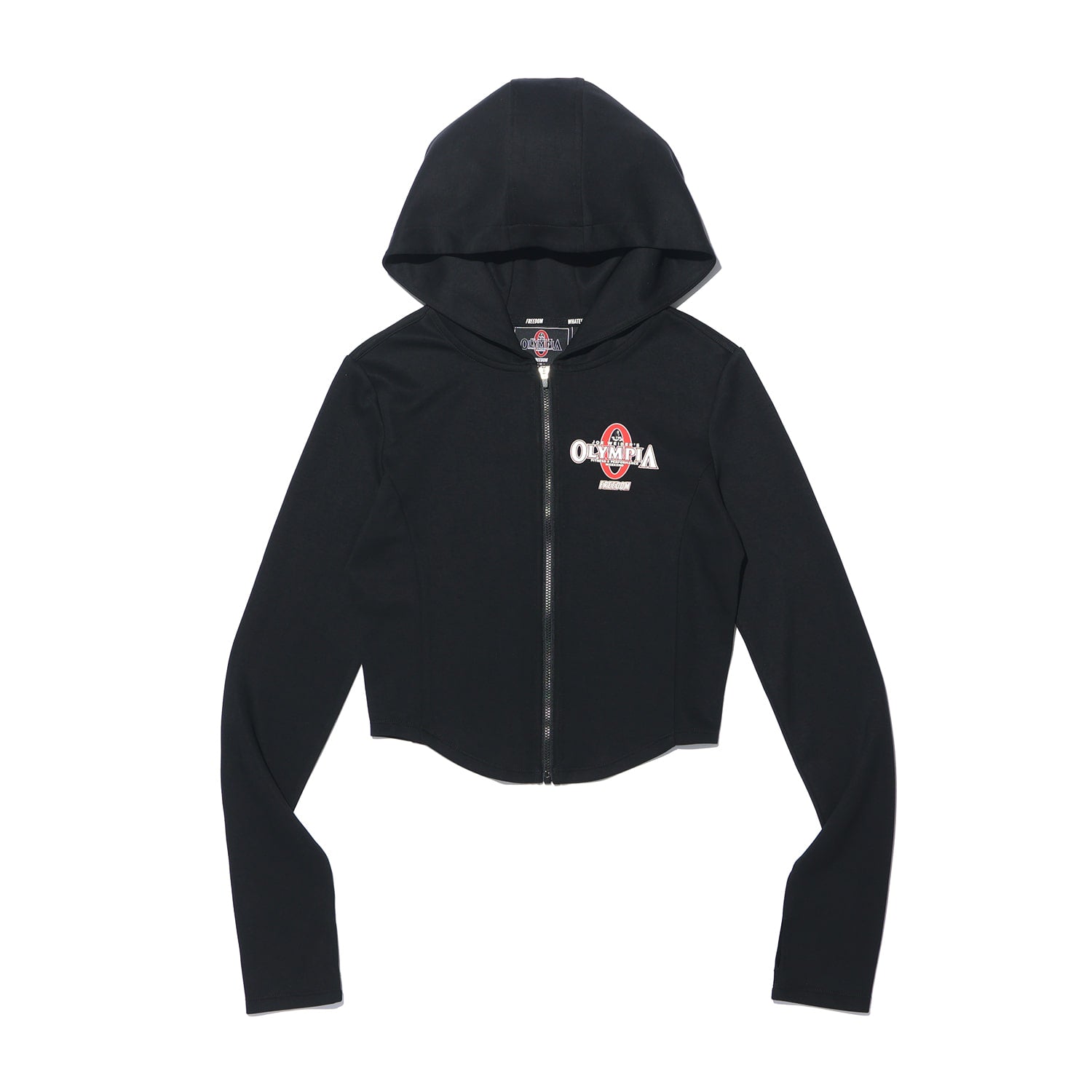 Womens Olympia Slim Hood Zip-Up (Black)
