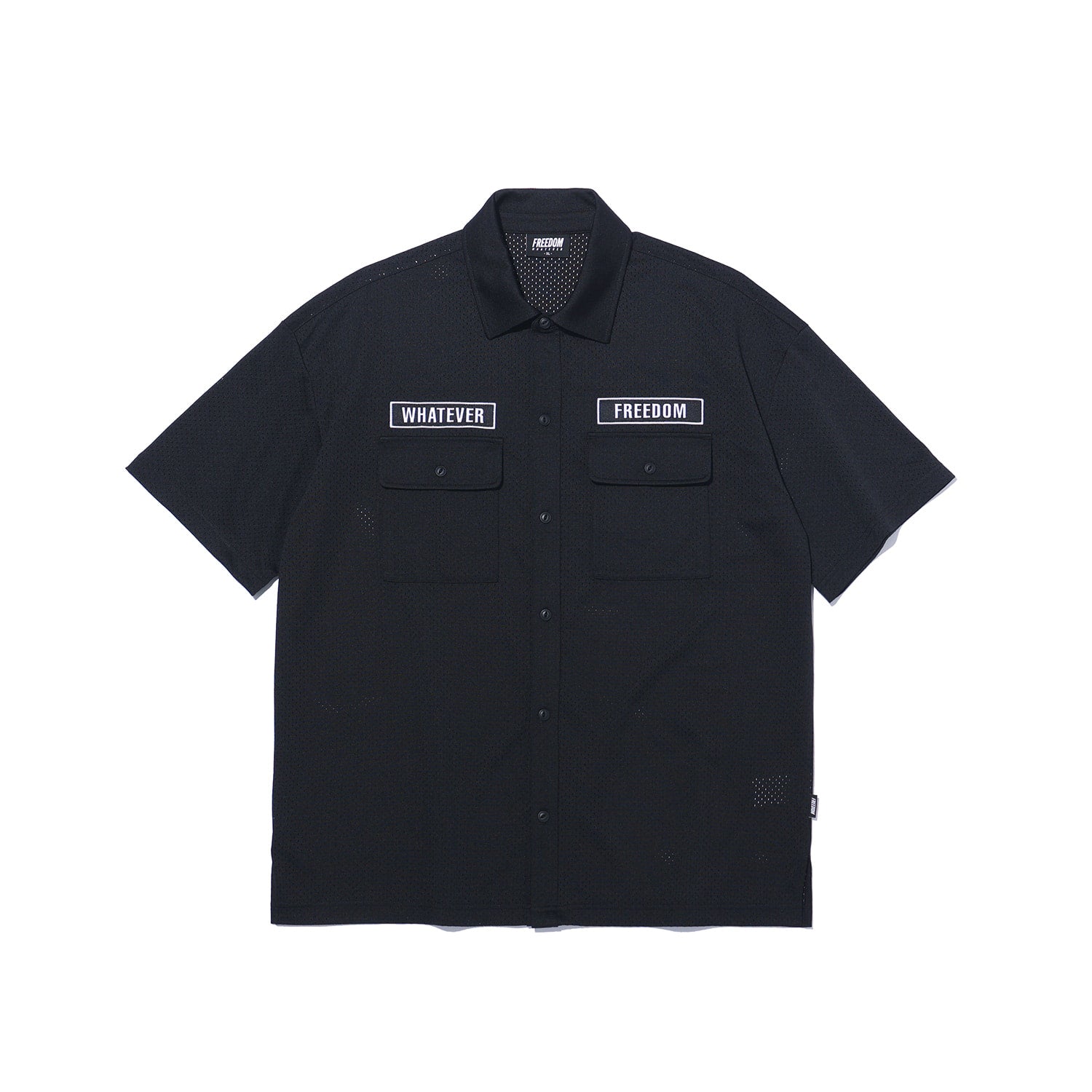 Wappen Mesh Short Sleeve Shirt (Black)