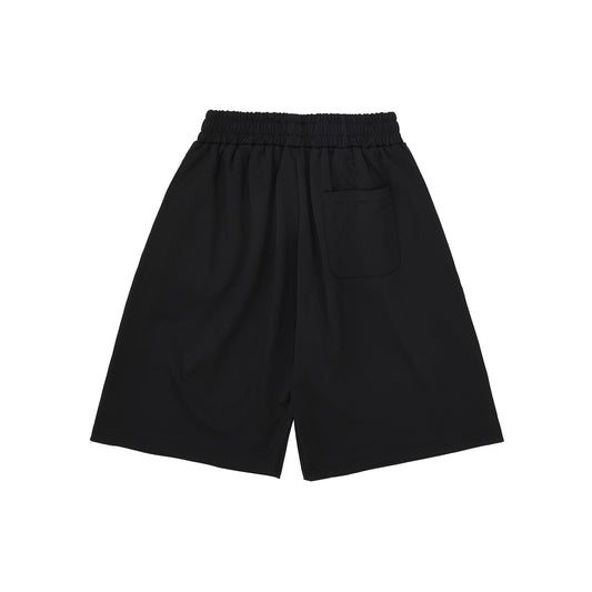ALLRIGHT Lettering Bermuda Shorts (Black/White)