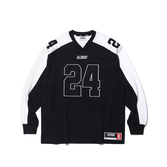 ALLRIGHT Long Sleeve Rugby Jersey (Black/White)