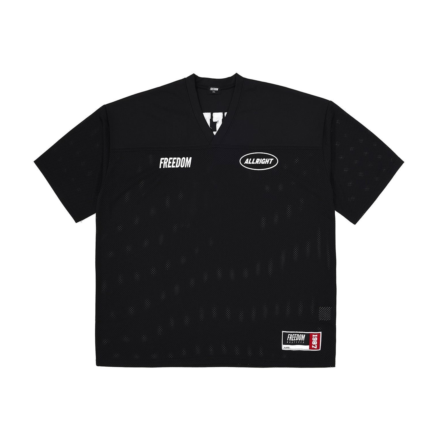 ALLRIGHT Mesh Rugby Jersey (Black)