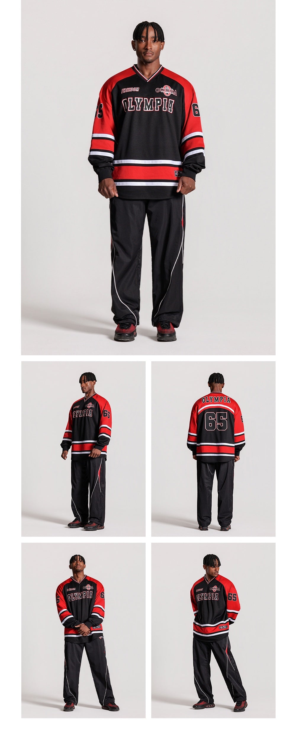 Olympia Block Hockey Jersey (Black)