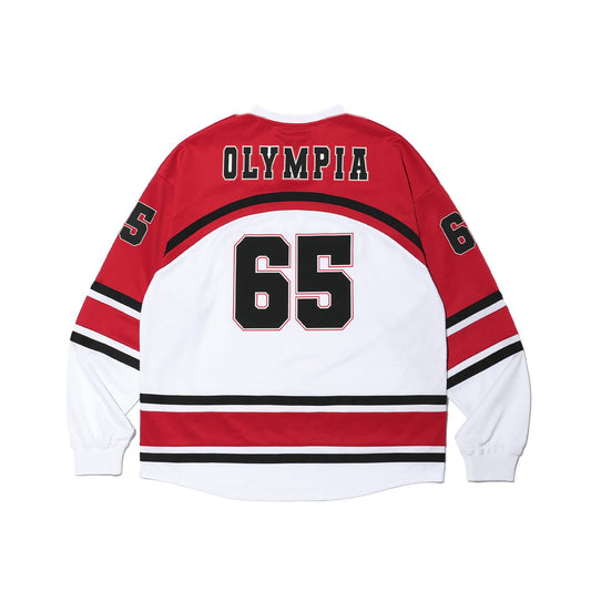 Olympia Block Hockey Jersey (White)