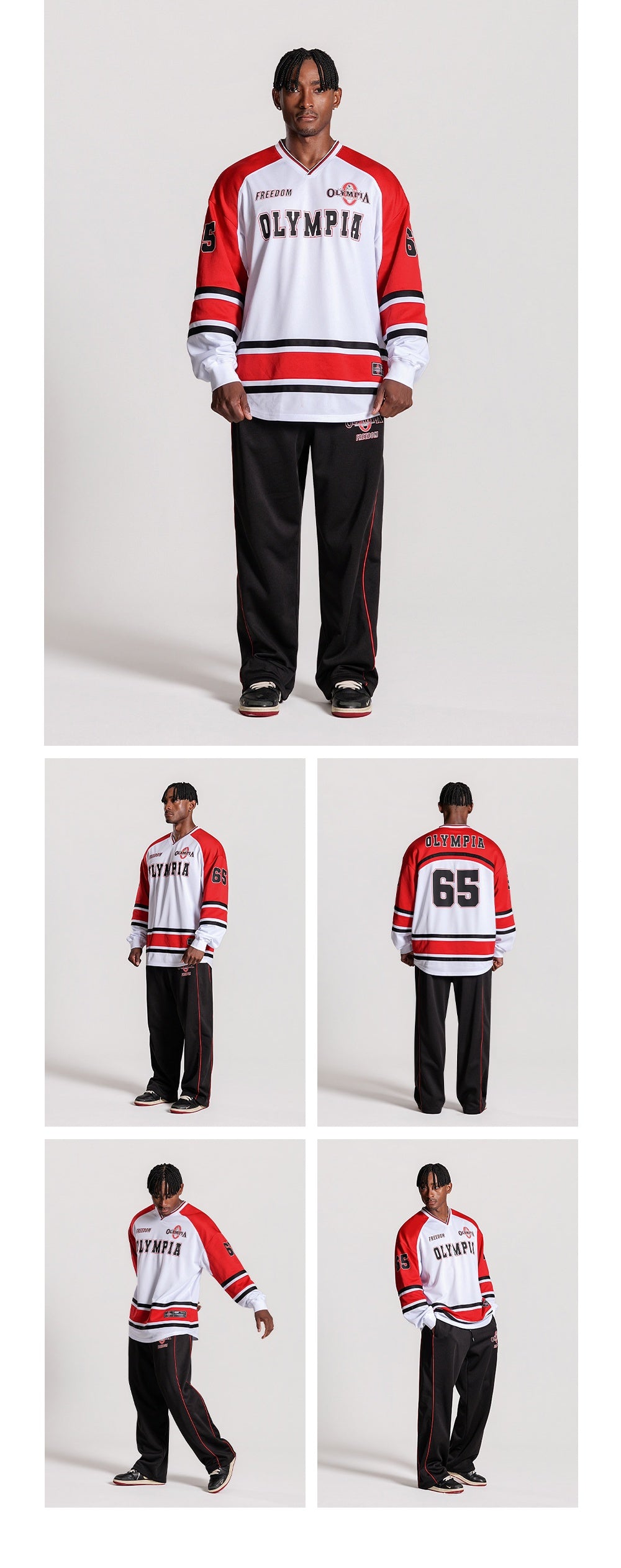 Olympia Block Hockey Jersey (White)