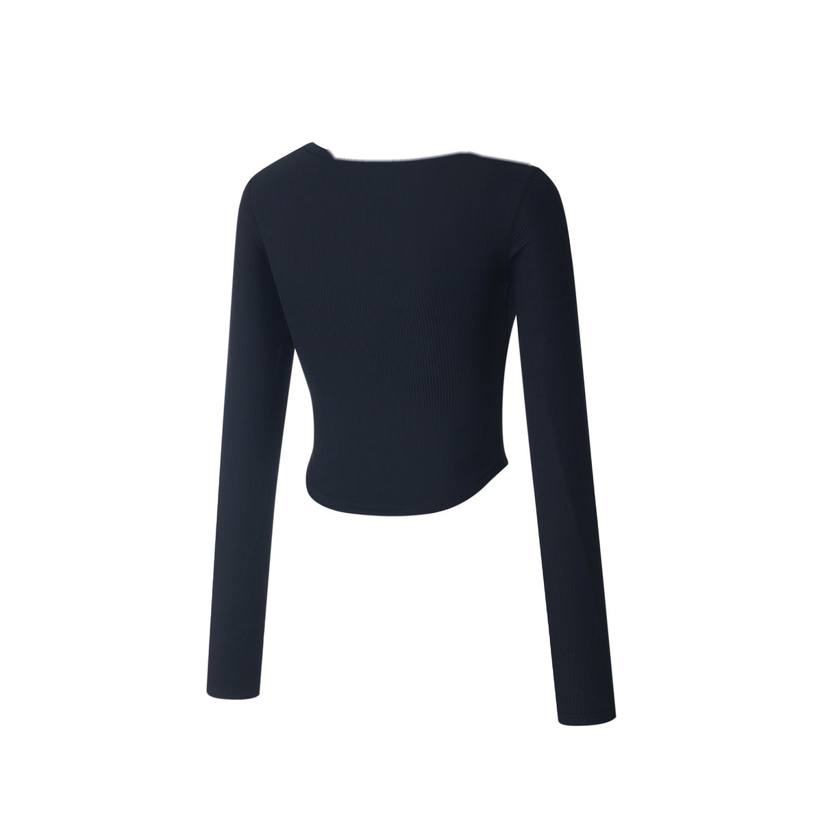 Ribbed Cutout Long Sleeve (Black)