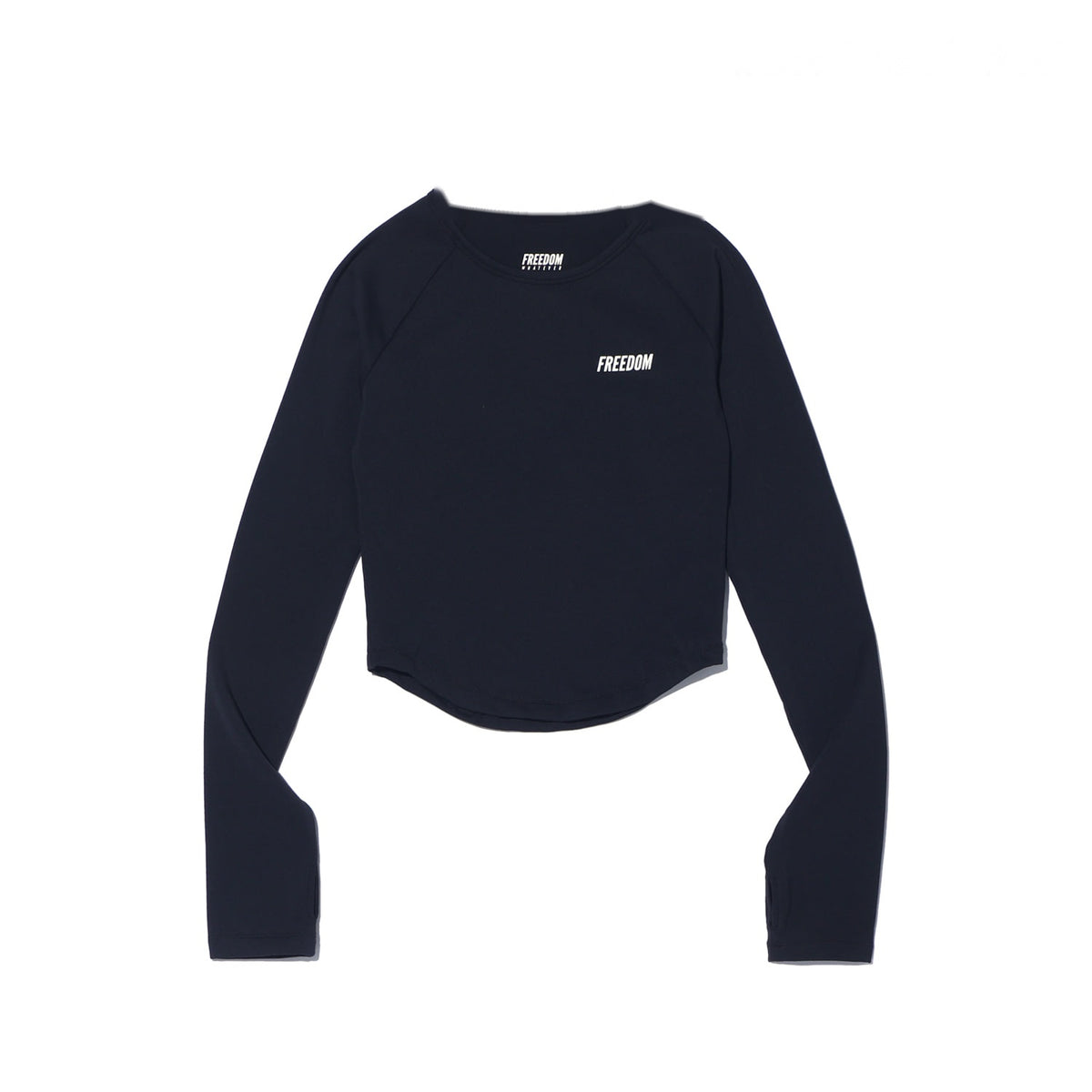 Round Neck Slim Long Sleeve (Black)