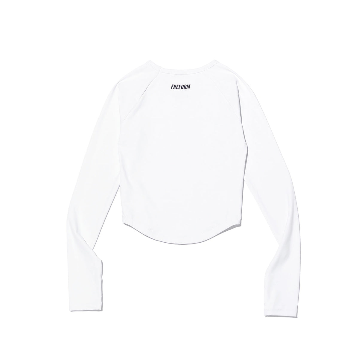 Round Neck Slim Long Sleeve (White)